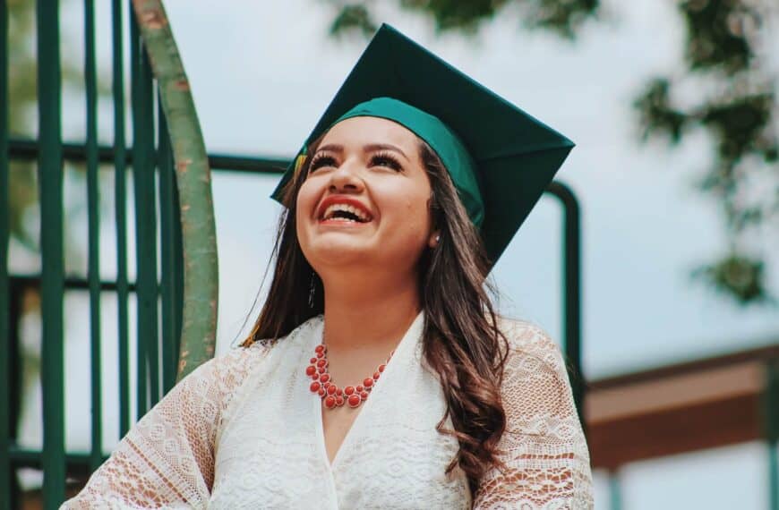 woman wearing a graduation cap